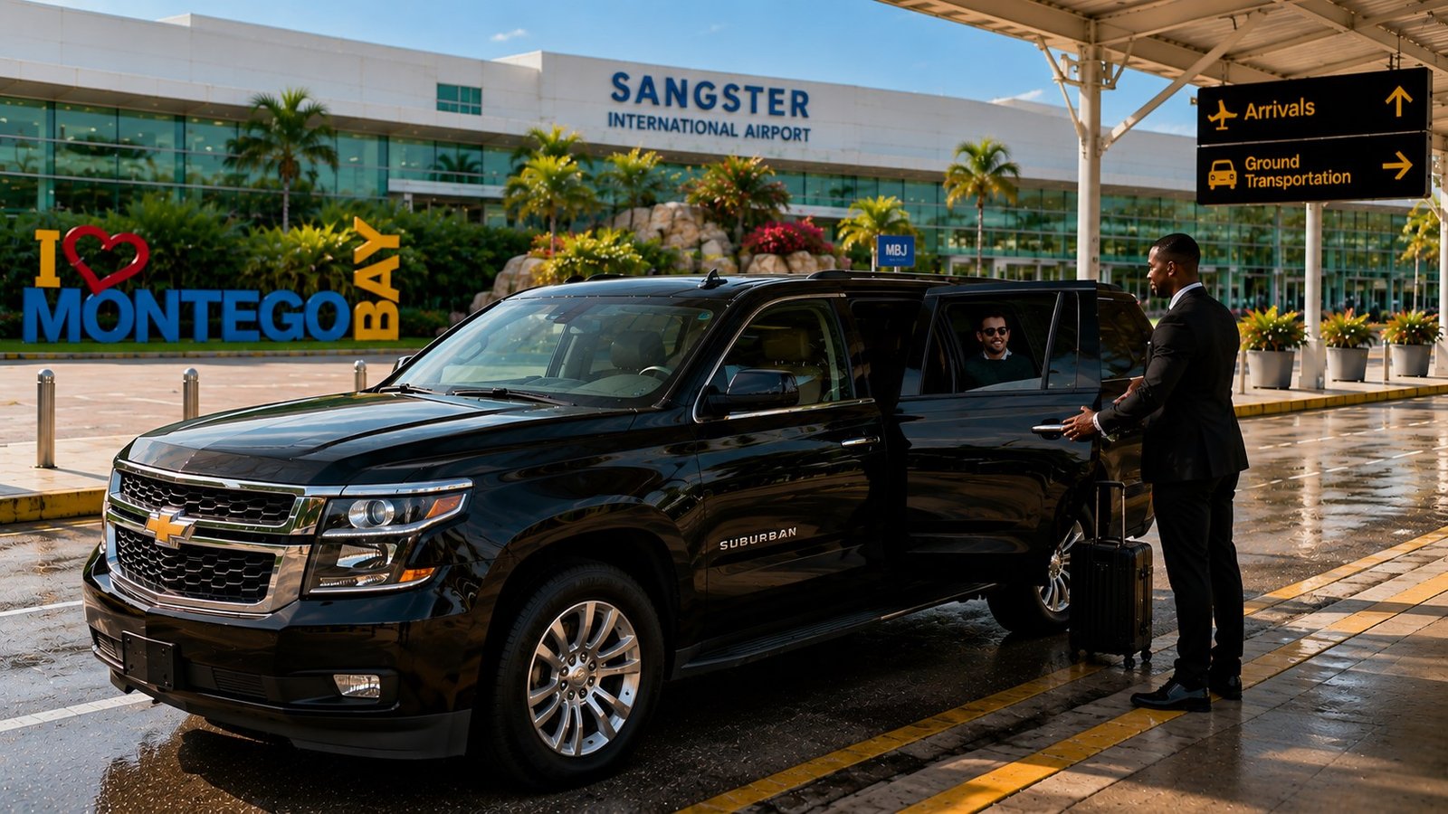Montego Bay Airport luxury transfers with private chauffeur