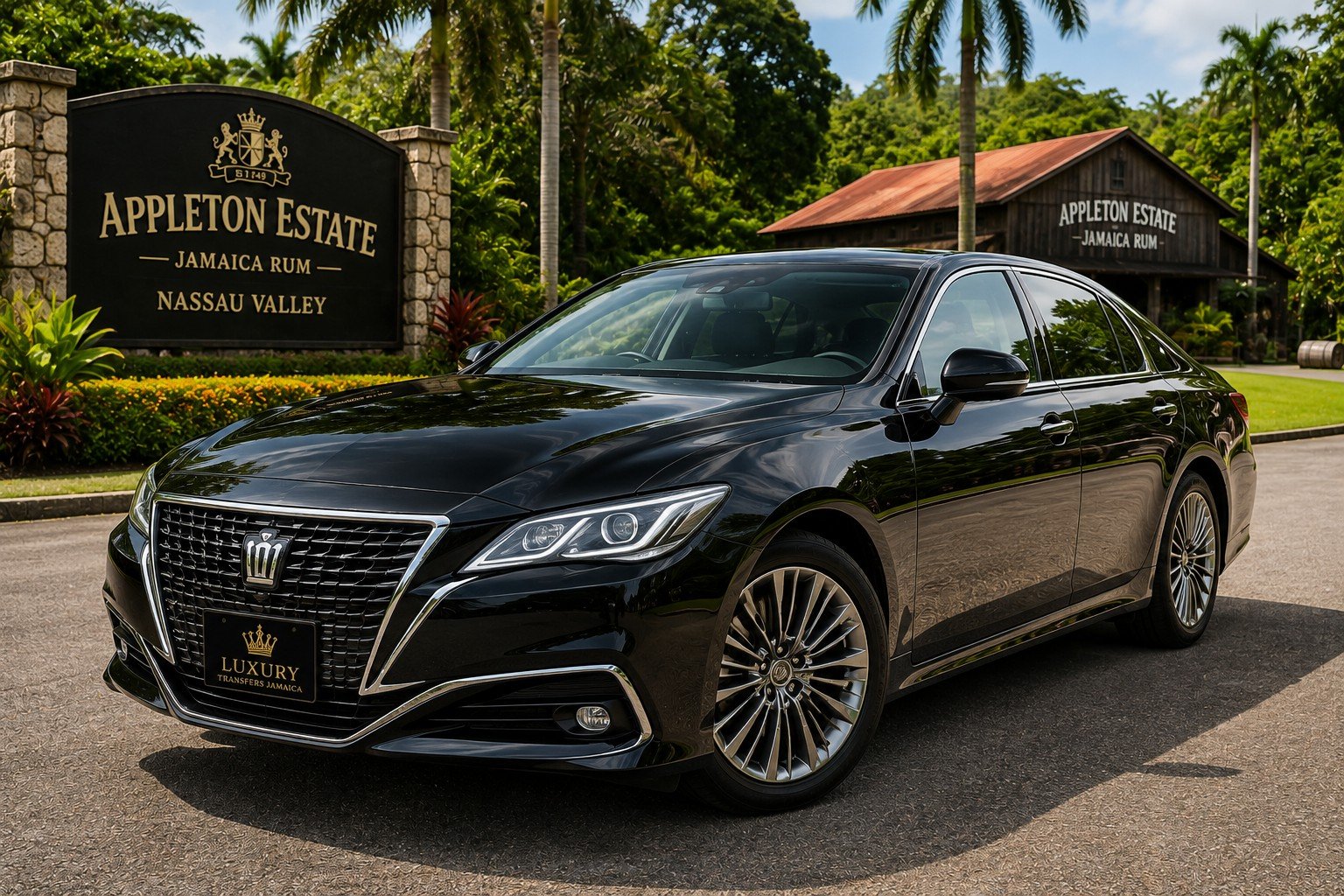 Appleton Estate Rum Luxury Experience Jamaica 3 Toyota Crown Executive Sedan for Appleton Estate luxury tour