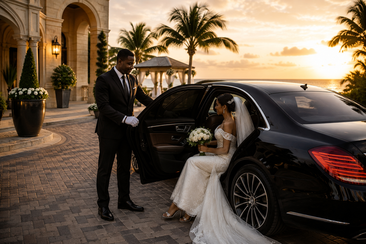 Luxury wedding transportation in Jamaica