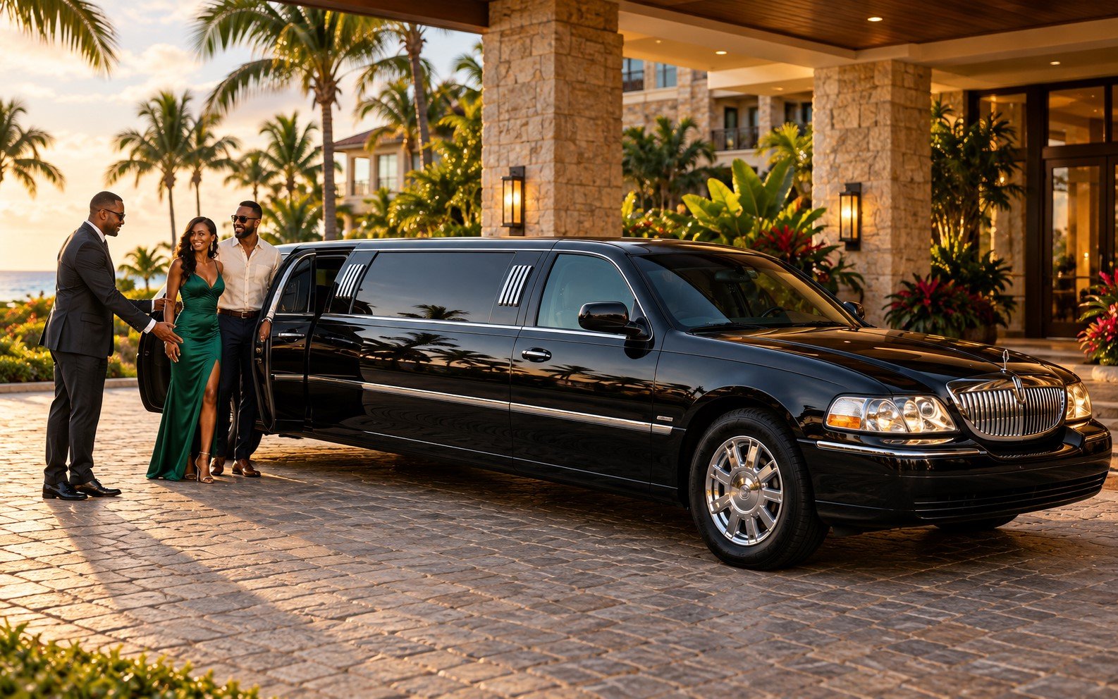 Montego Bay Airport Transfers to Negril Hotels 11 Luxury stretch limousine for Negril hotel transfers