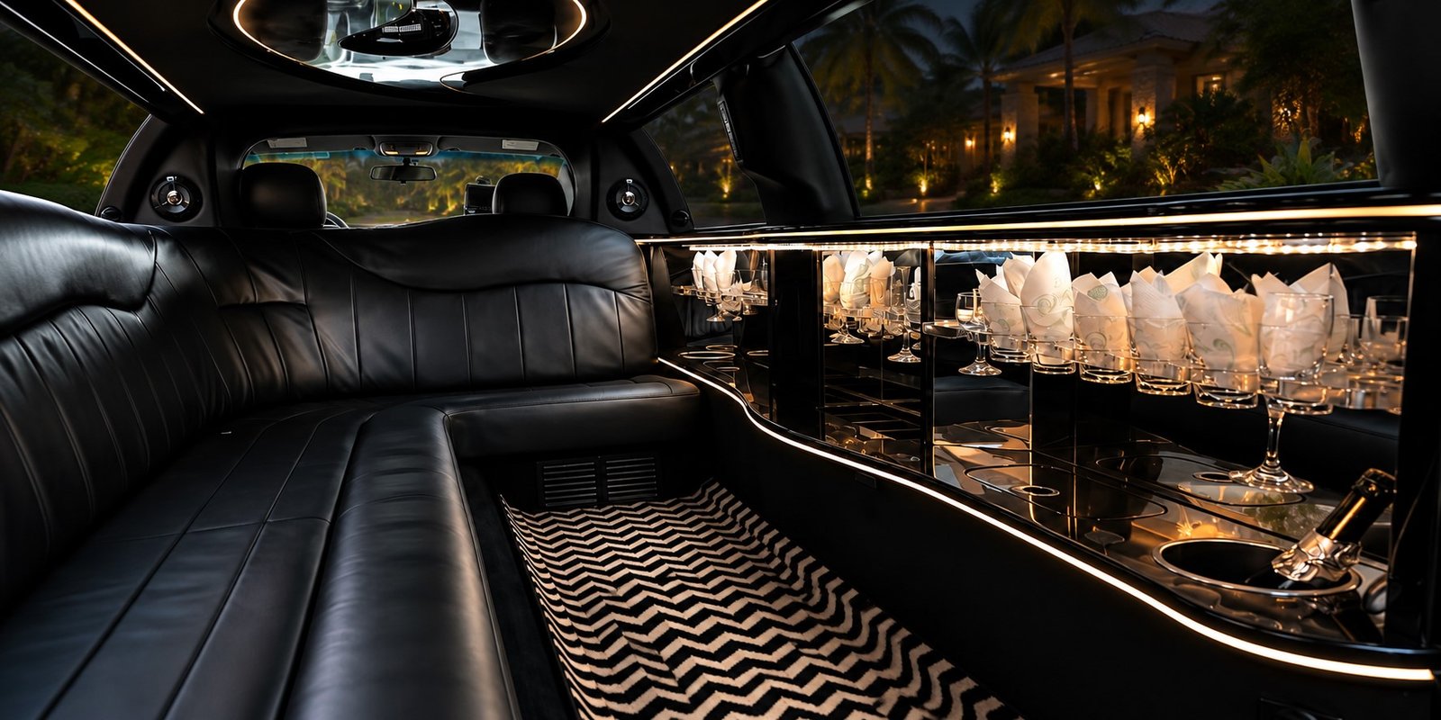 Luxury Limousine Jamaica spacious VIP celebration interior