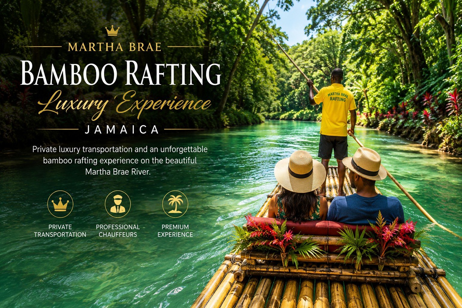 Martha Brae Bamboo Rafting Luxury Experience Jamaica