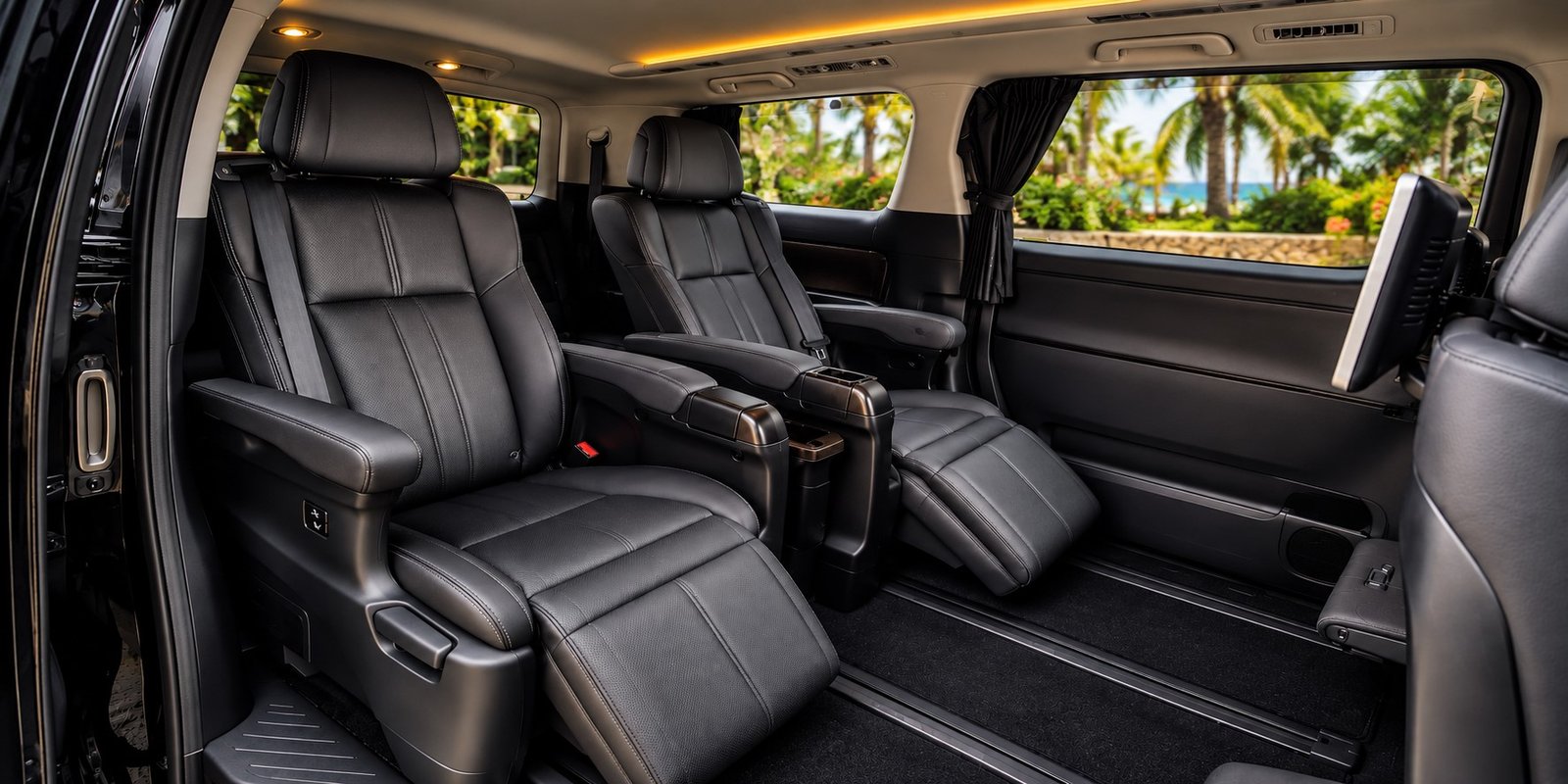 Luxury Toyota Vellfire Executive Lounge Jamaica premium passenger cabin