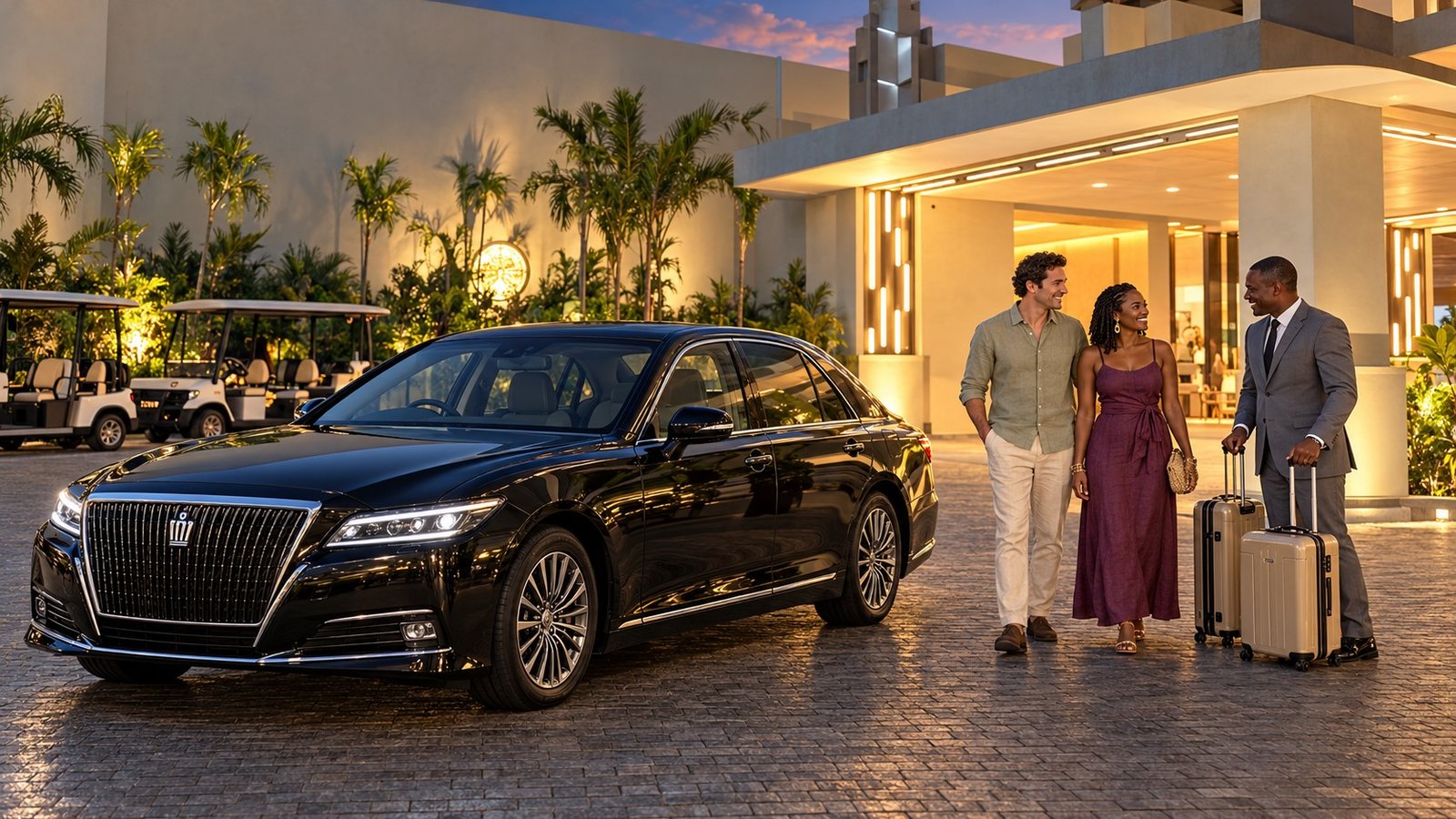 Toyota Crown Executive Sedan for luxury airport transfers to Princess Senses The Mangrove