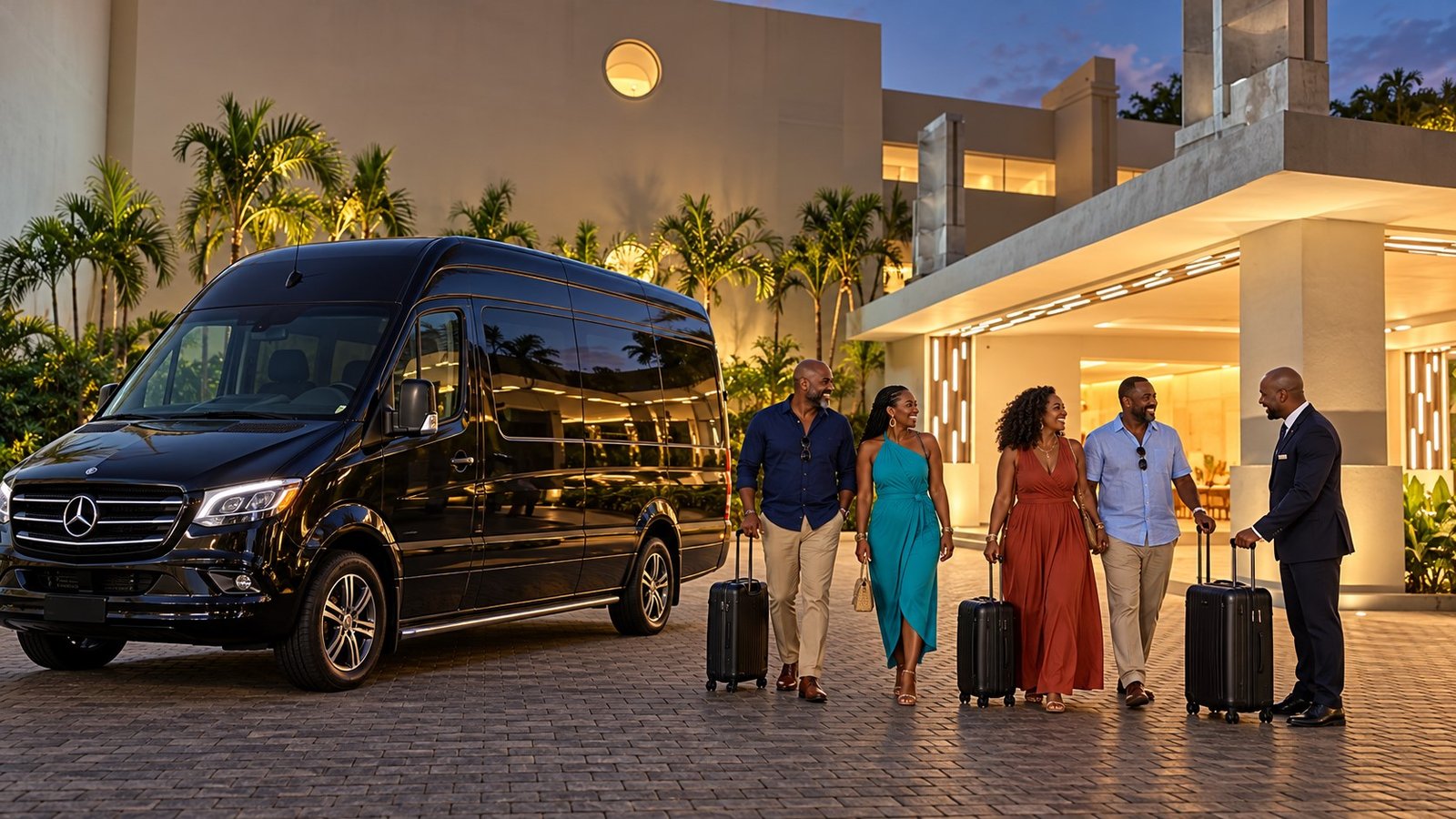 Mercedes-Benz VIP Sprinter for luxury airport transfers to Princess Senses The Mangrove